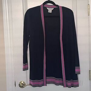 Misook Black and Pink Women's Cardigan size Small